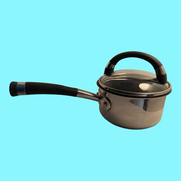 Circulon 1 Qt Total Durable Stainless Steel Nonstick Saucepan With Glass Lid - Picture 5 of 8